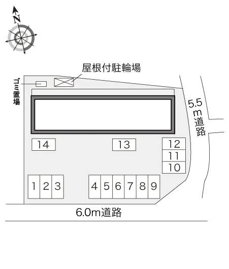 ★手数料０円★富士市比奈　月極駐車場（LP）